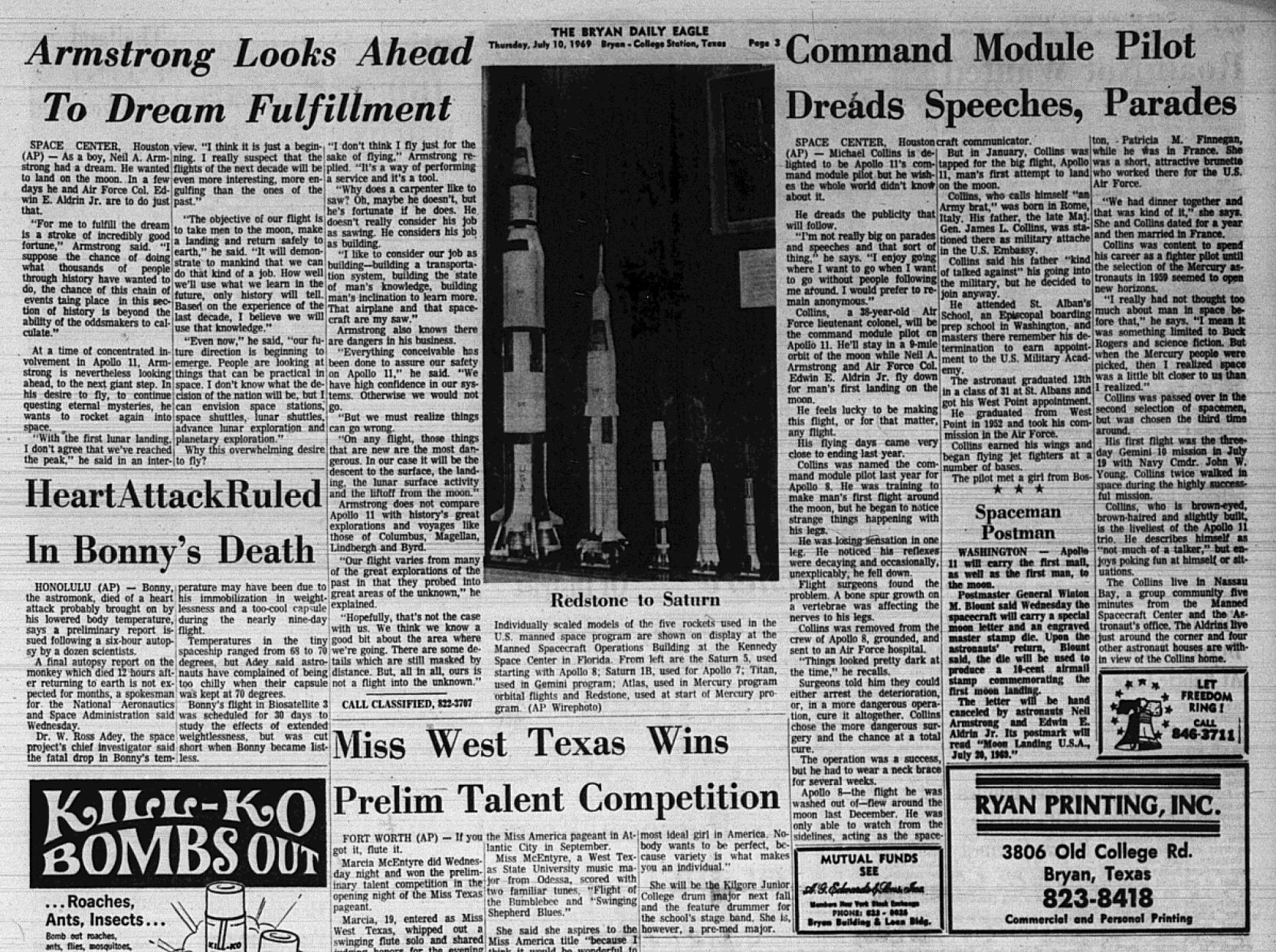 The Eagle Archives: July 10, 1969
